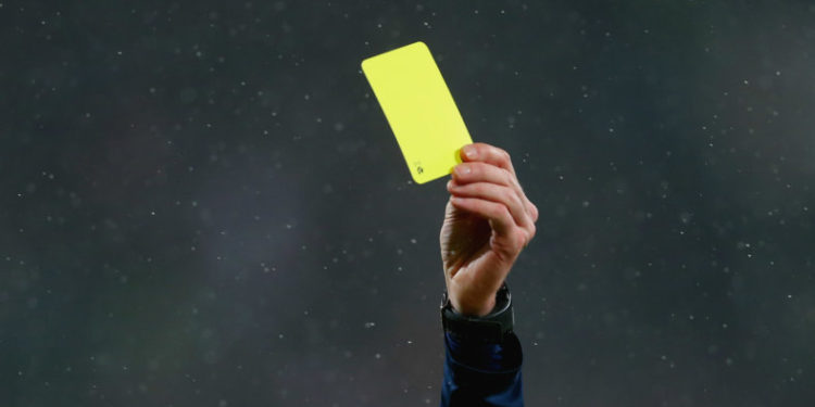 arbitrage - carton jaune - sanction