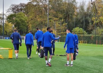 Premier entraînement sur les nouveaux terrains