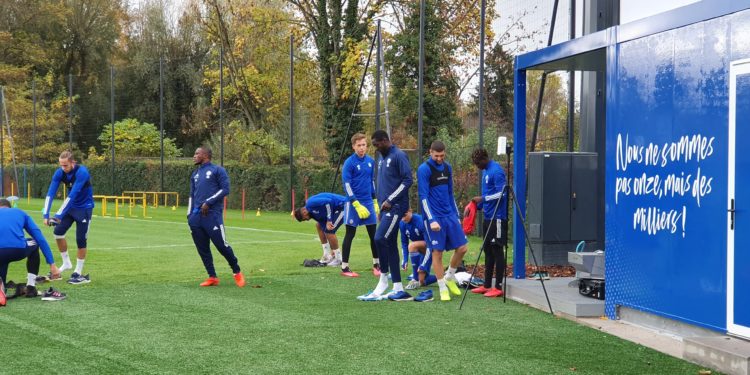 Premier entraînement sur les nouveaux terrains