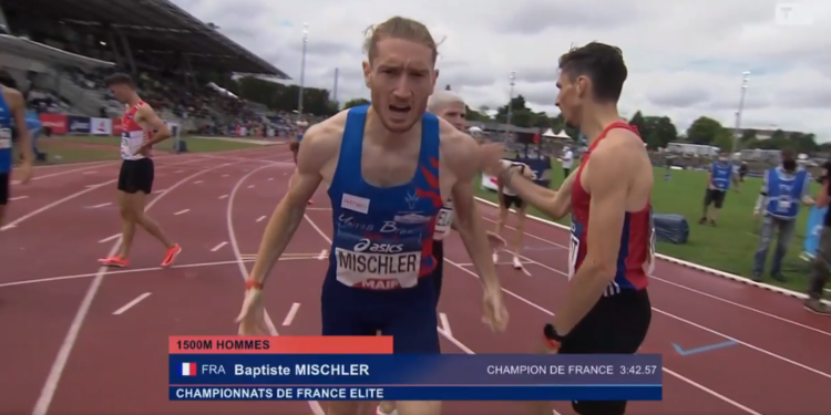 Baptiste Mischler remporte le titre de champion de France Elite du 1500 m