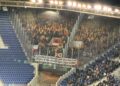 Une banderole des supporters du Jagiellonia en soutien aux UB90