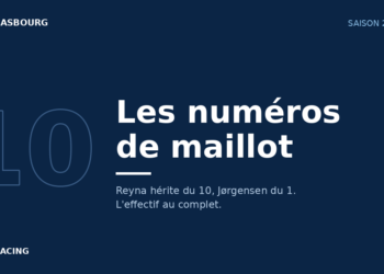 es numéros de maillot du Racing pour la saison 2026-2027