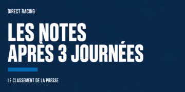 Le classement des notes du Racing après trois journées