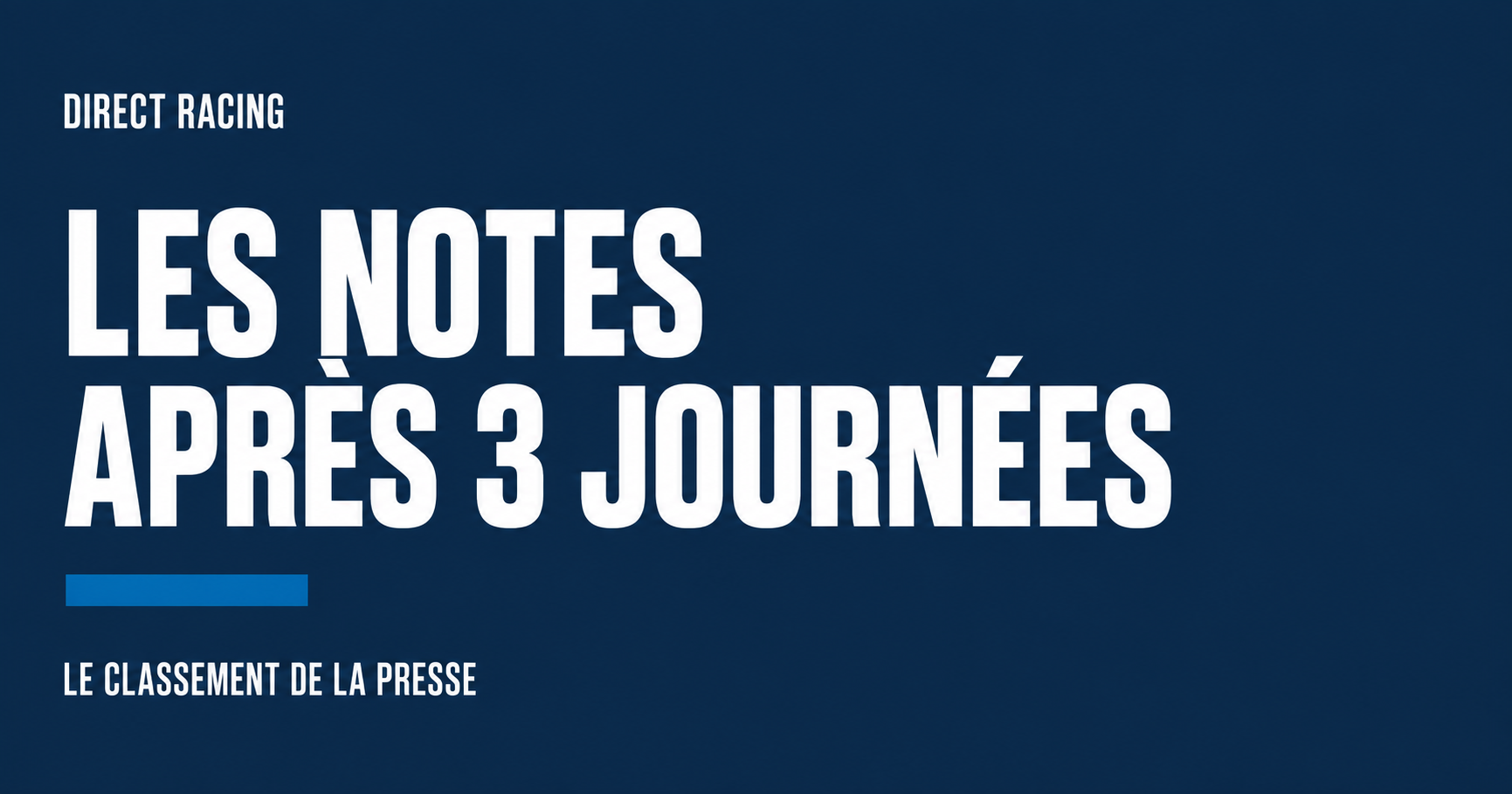 Le classement des notes du Racing après trois journées