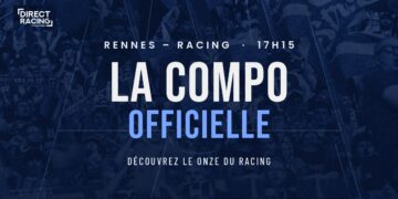 La compo officielle du Racing à Rennes