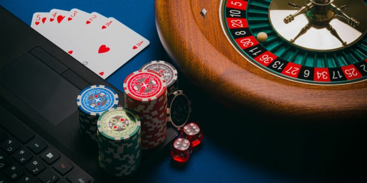 Table de casino en gros plan