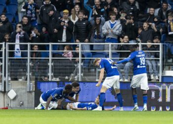 Fábio Baldé et ses coéquipiers fêtent le but de Giovanni Reyna